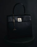 “CELINE” Early 80’s equestrian hardware top-handle bag