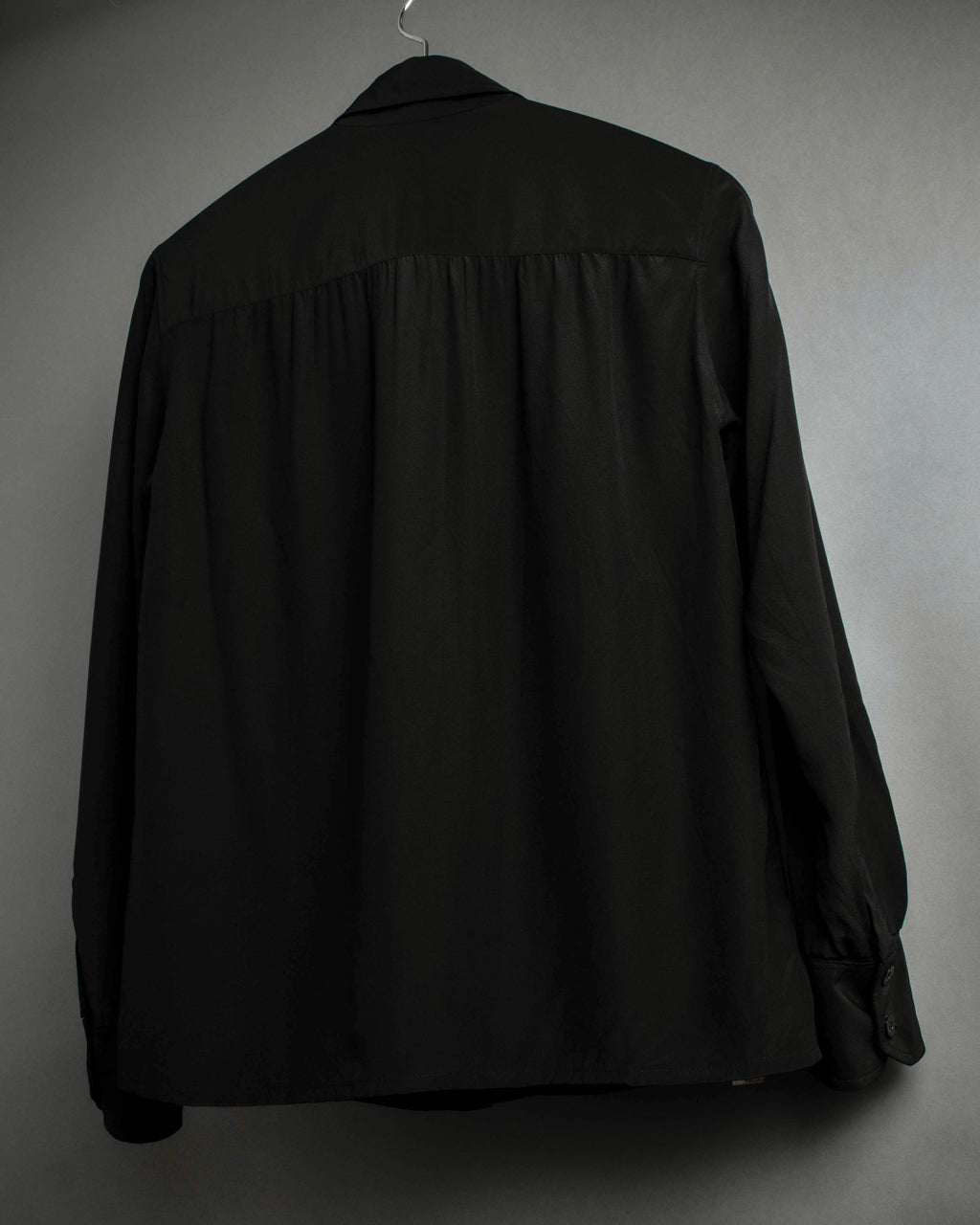 "CELINE" Triomphe embroidered design silk shirt