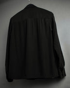 "CELINE" Triomphe embroidered design silk shirt