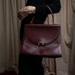 "Cartier" Jewelry inspiration bordeaux color trapezoid hand bag