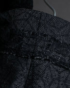 "Maison Martin Margiela" Geometric pattern high waist slim slacks