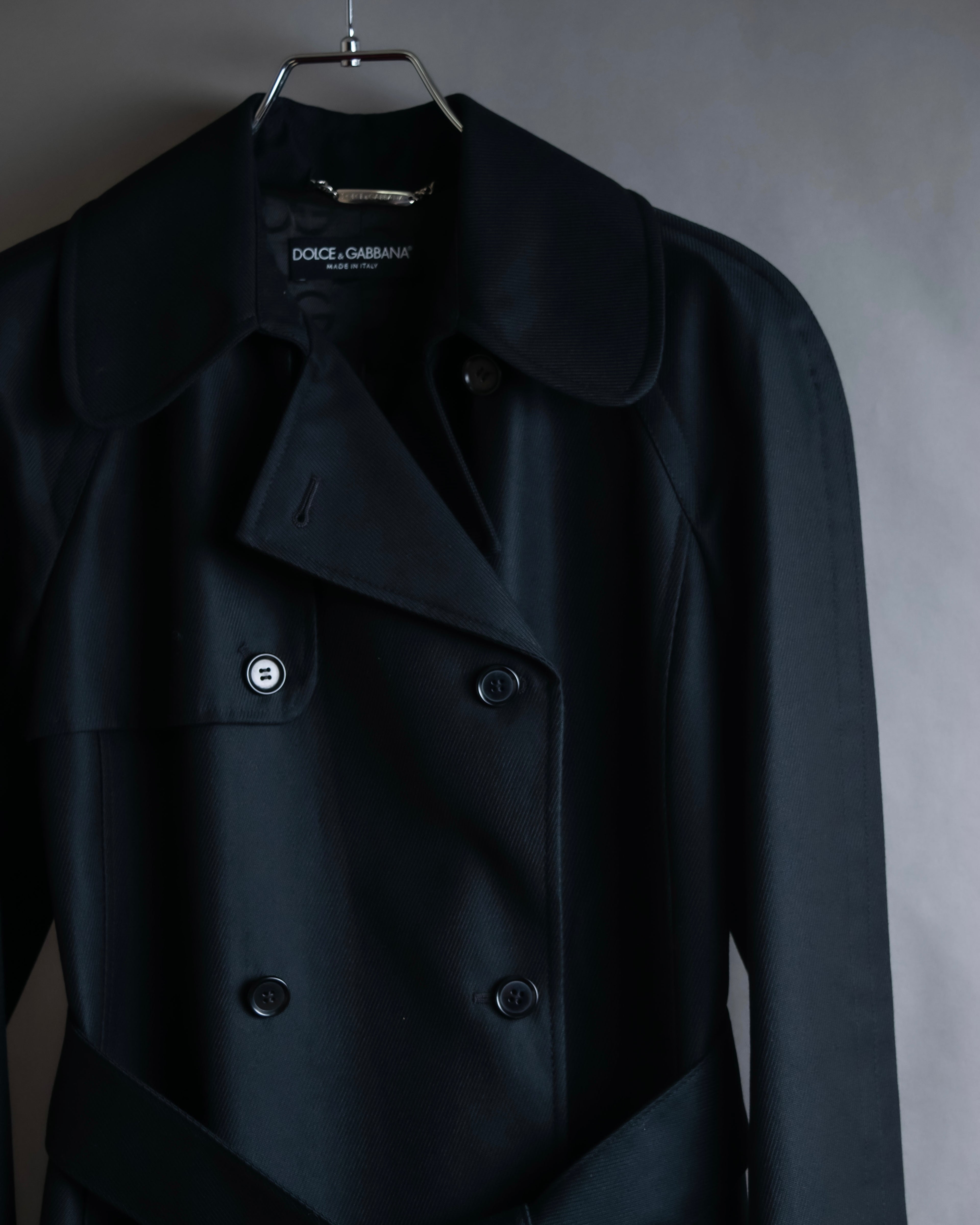 "Dolce &amp; Gabbana" Double-breasted belted mid length trench coat