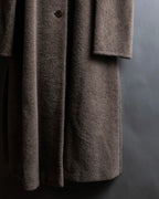 "Max Mara" Alpaca mix brown stand collar long coat