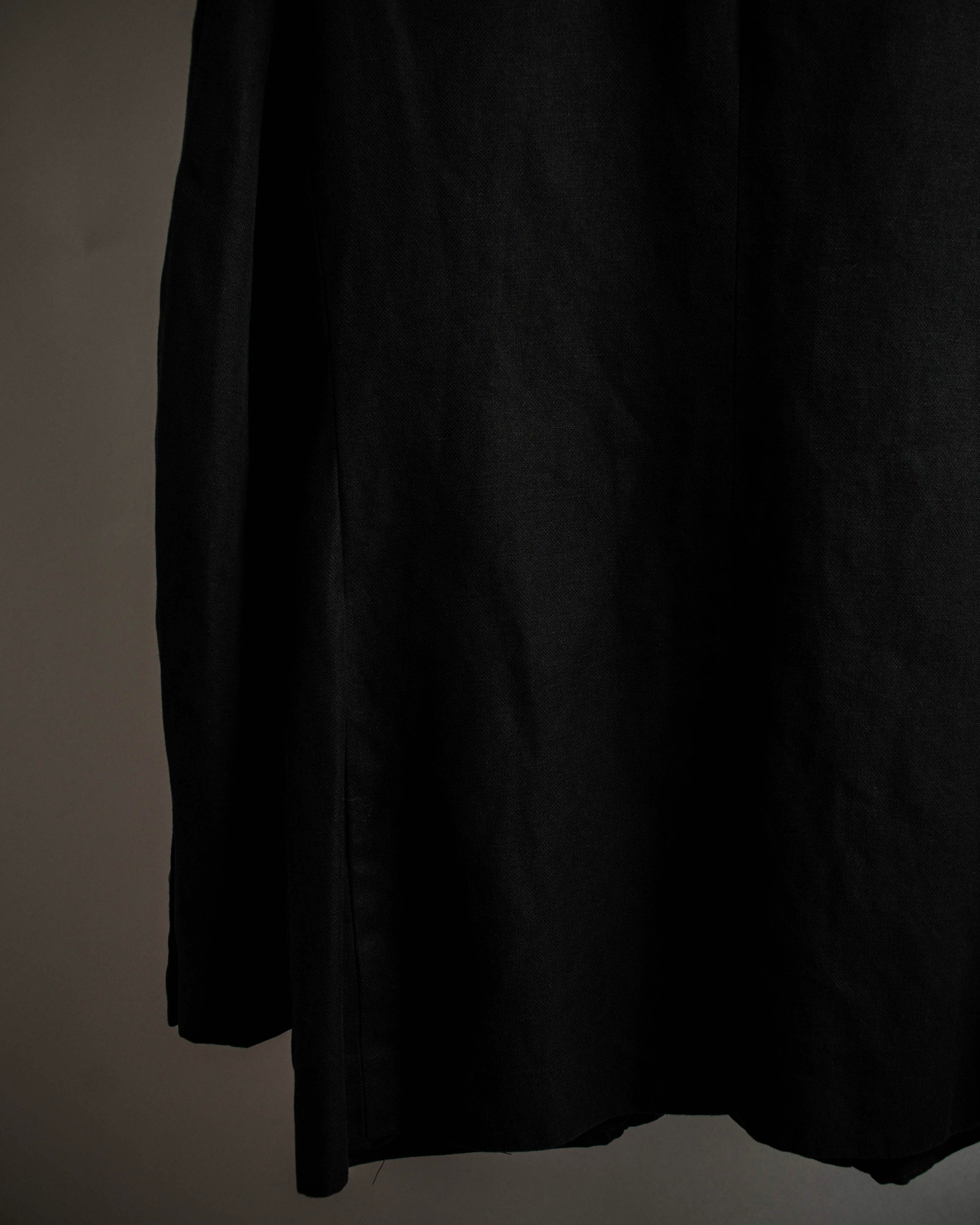 "HERMES" 90's Elegantly relaxed cotton linen tailored jacket