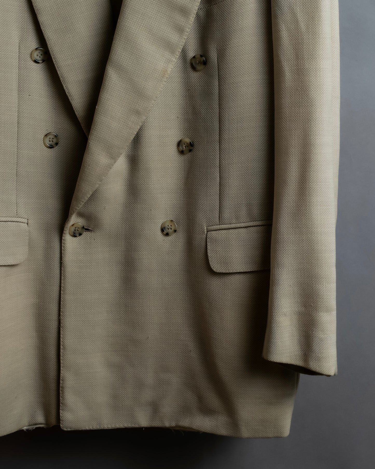 "CHRISTIAN DIOR MONSIEUR"
Peaked lapel double breasted wool tailored jacket