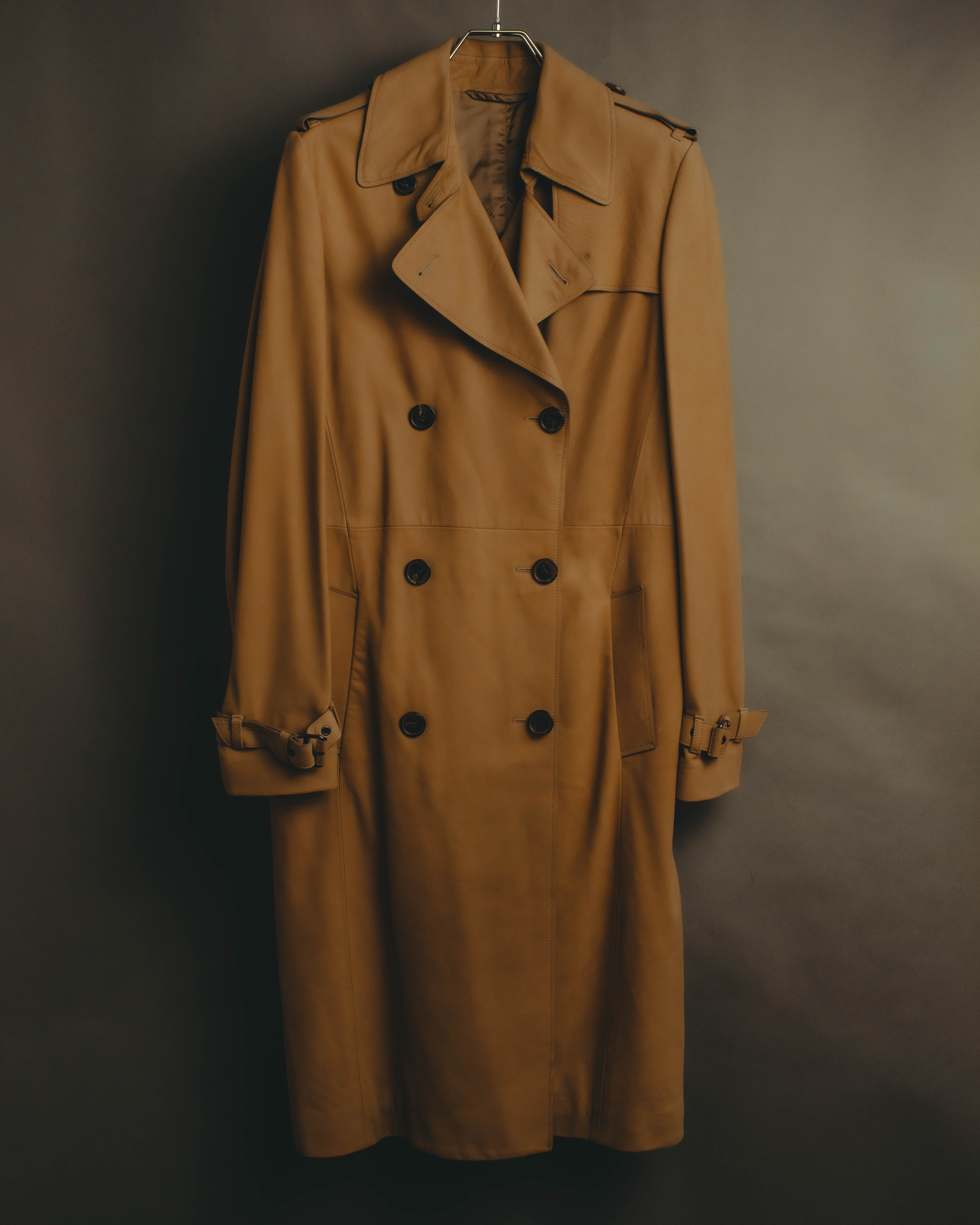 SPECIAL– “Maison Martin Margiela” 2012AW Leather trench coat with