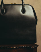 "Salvatore Ferragamo" 90's-00's Structured leather top handle bag