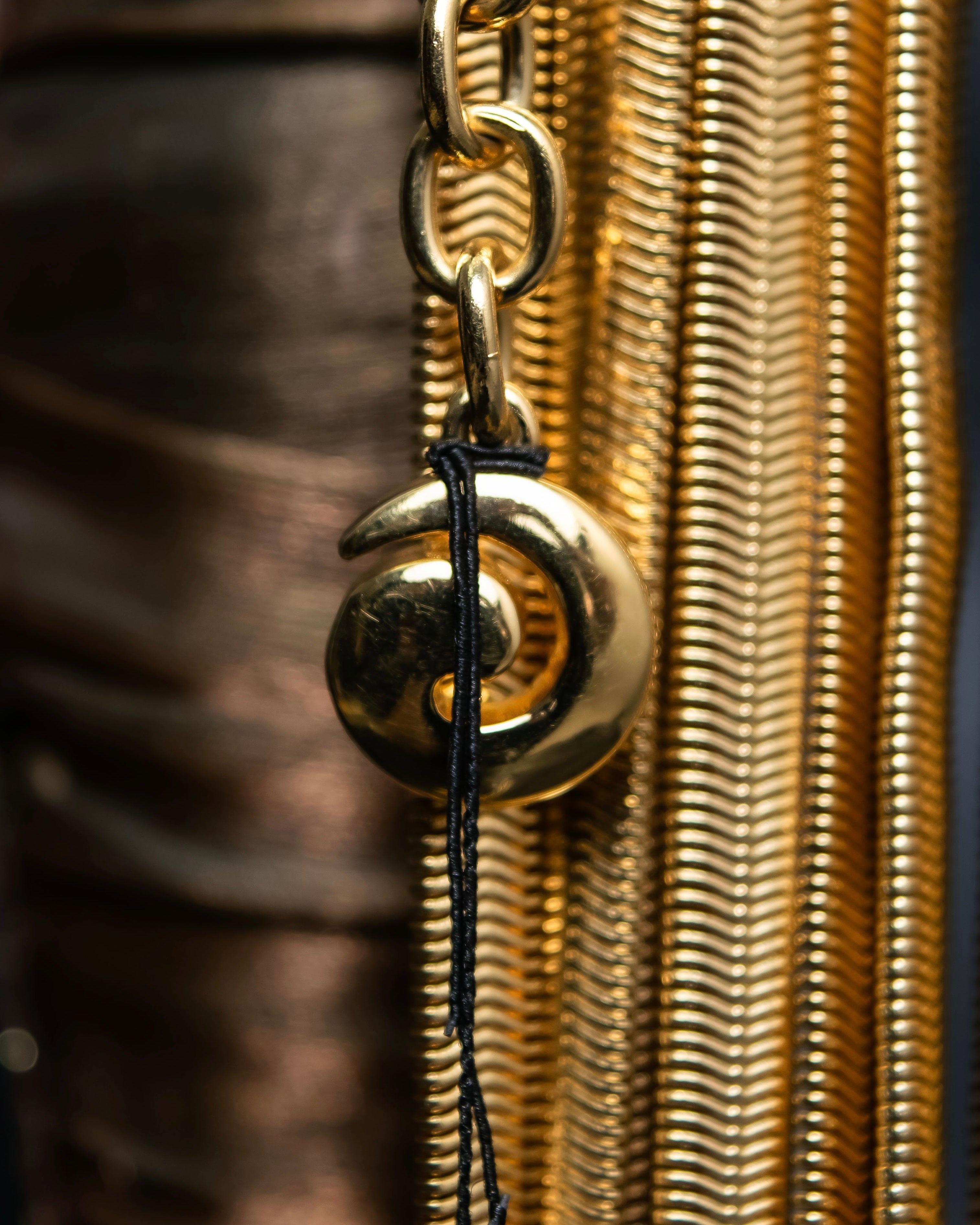 "GIVENCHY" 7 strand accordion chain choker necklace