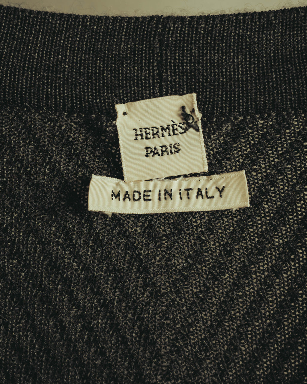 “HERMÈS” 00’s-10’s Cashmere silk ribbed V-neck cardigan