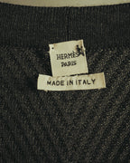 “HERMÈS” 00’s-10’s Cashmere silk ribbed V-neck cardigan