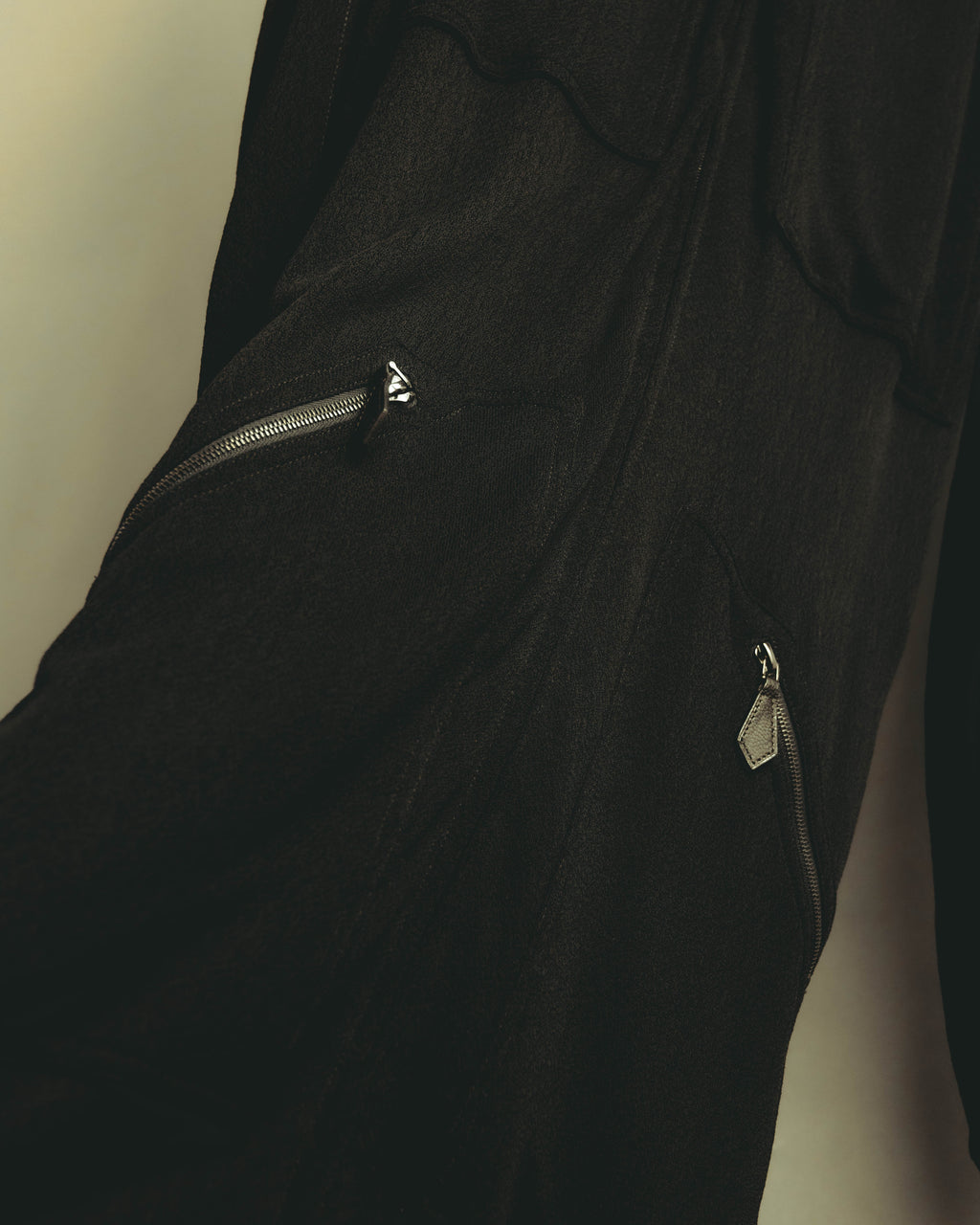 -SPECIAL- “HERMÈS” 00’s Jean Paul Gaultier era belted four-zip long cardigan