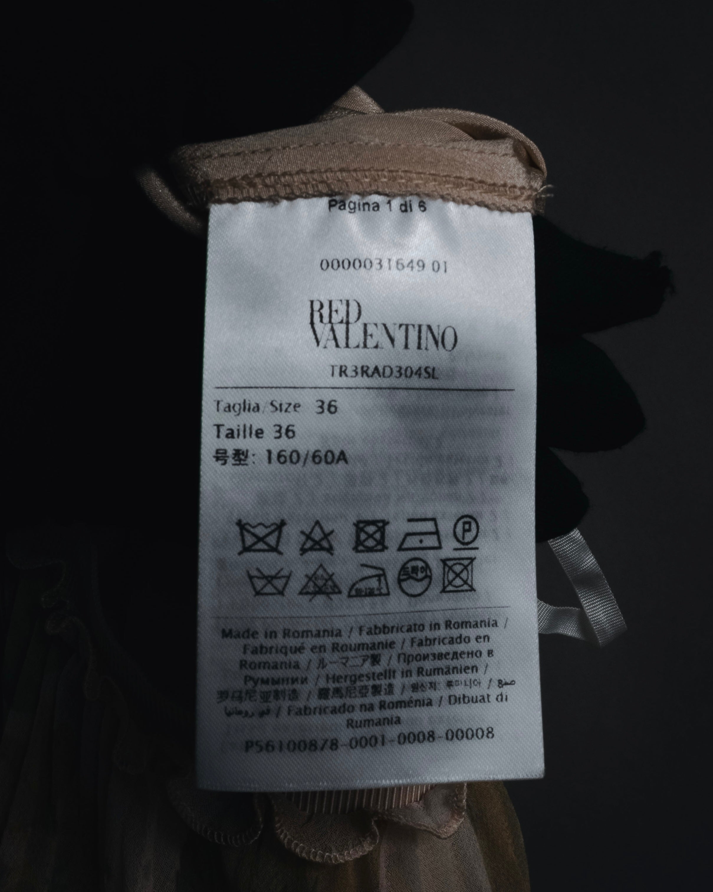 "RED VALENTINO" 19-20’s Floral pleated skirt with tulle hem