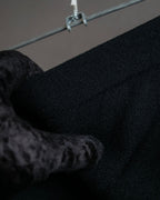 "Christian Dior" Wool draped pleated flared skirt