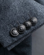 "MIHARA YASUHIRO" Hidden zip detail tailored jacket