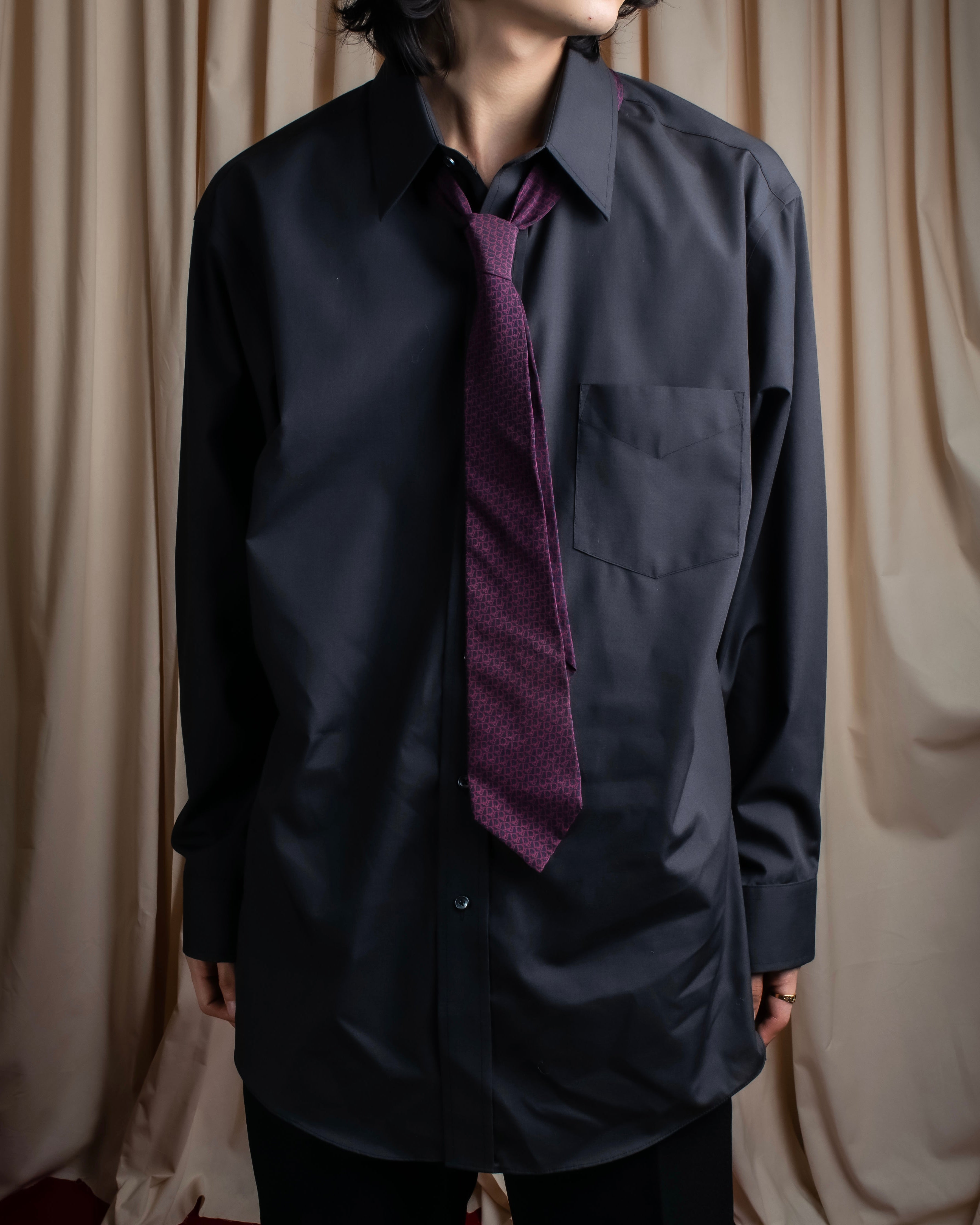 "STAFFORD" Beautiful glossy regular collar shirt