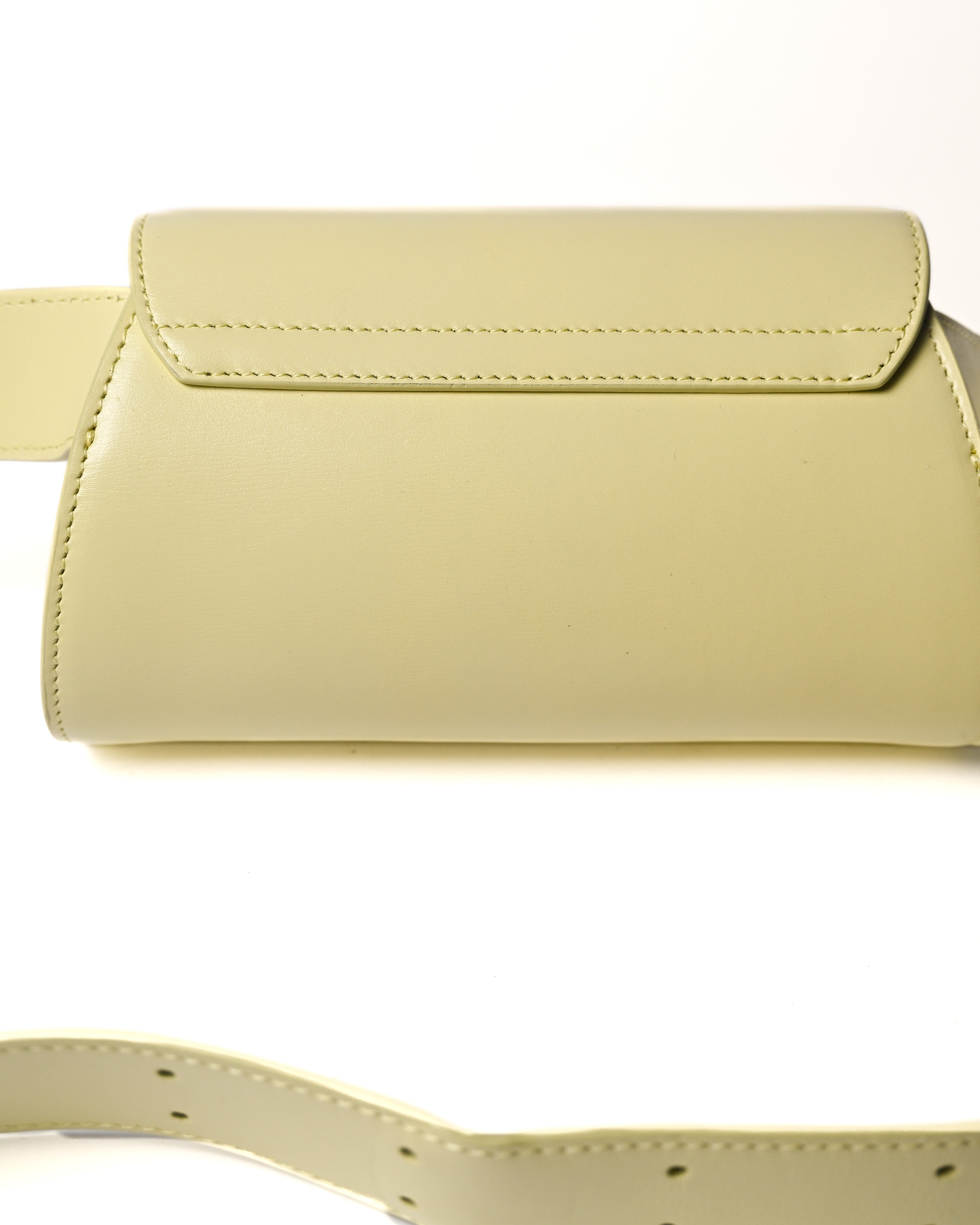 JIL SANDER/ “Cannolo” Mini Flap Shoulder Bag Lemon Yellow