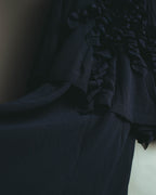 "COMME des GARÇONS" 90's Sculptural ruffle maxi dress