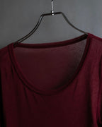 "YOHJI YAMAMOTO FEMME" 13SS Burgundy color sheer pullover