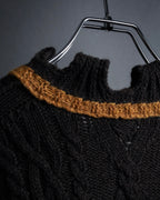 "Vivienne Westwood" Orb logo engraved cable knit cardigan