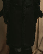 -SPECIAL- "GUCCI" 90's-00's Leather combination fur long coat
