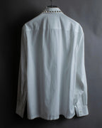 "VALENTINO" Stud detail collar white cotton shirt