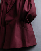 "JEAN PAUL GAULTIER FEMME"
Bordeaux color peaked lapel wool tailored jacket