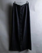 "CHANEL" Back button design flared maxi skirt