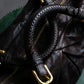 "MIU MIU" Pleated detail rounded boston grained leather 2way bag