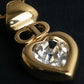 "Christian Dior" Heart motif zirconia gold pendant