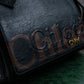 "Chloe" Eclipse series logo engraved leather tote bag