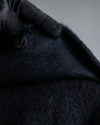 "YVES SAINT LAURENT" Large shawl collar black long coat