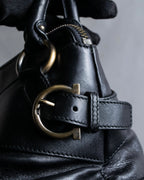 "Salvatore Ferragamo" Gancini motif leather one-handle bag