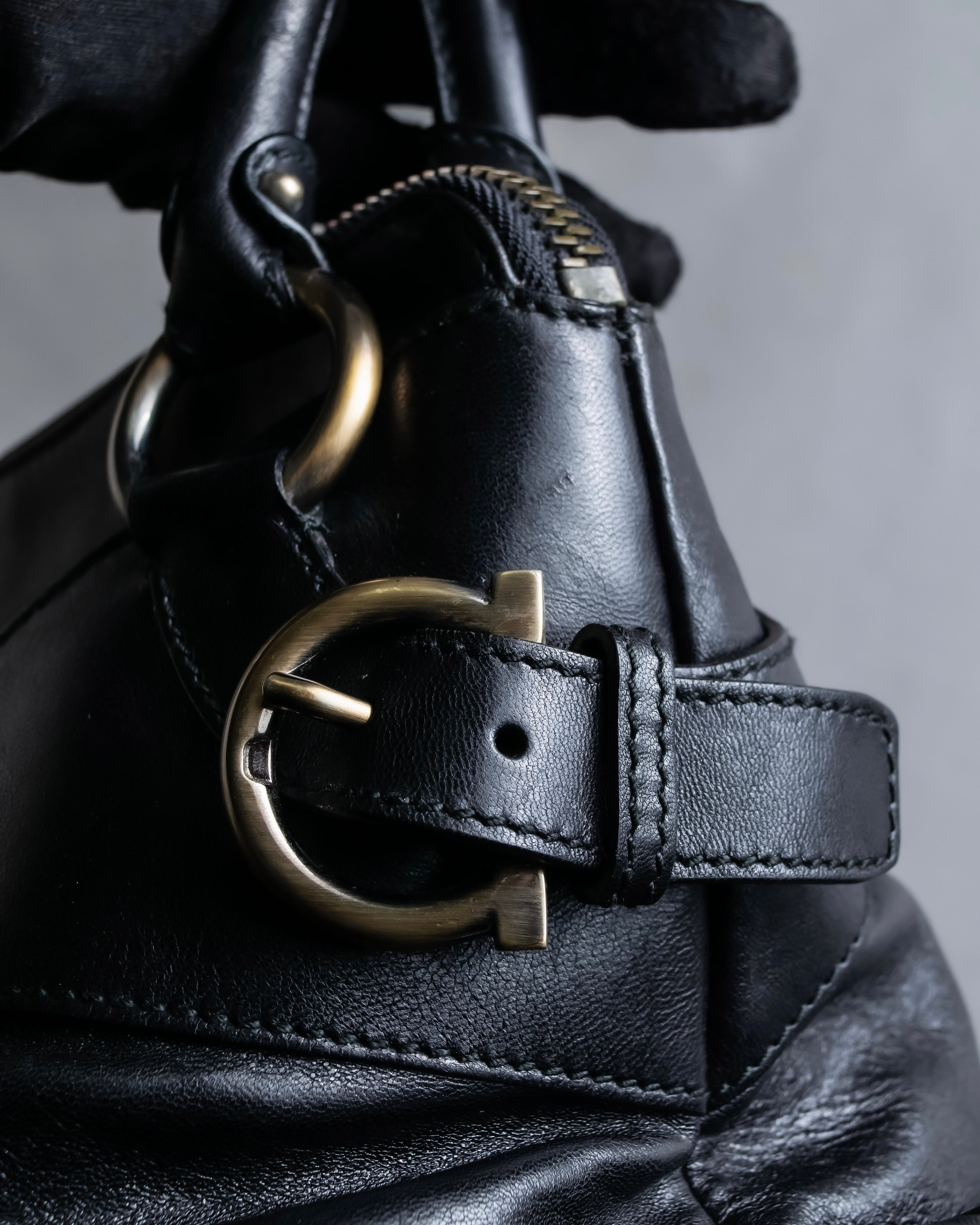 "Salvatore Ferragamo" Gancini motif leather one-handle bag