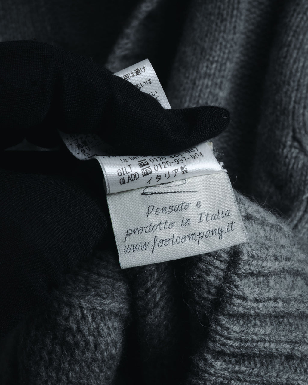 "H953" Shearling-collared cable-knit jacket