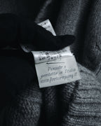 "H953" Shearling-collared cable-knit jacket