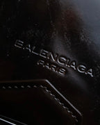 "BALENCIAGA" Patine leather briefcase bag