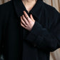 "YVES SAINT LAURENT" Fly front soutien collar mid length coat