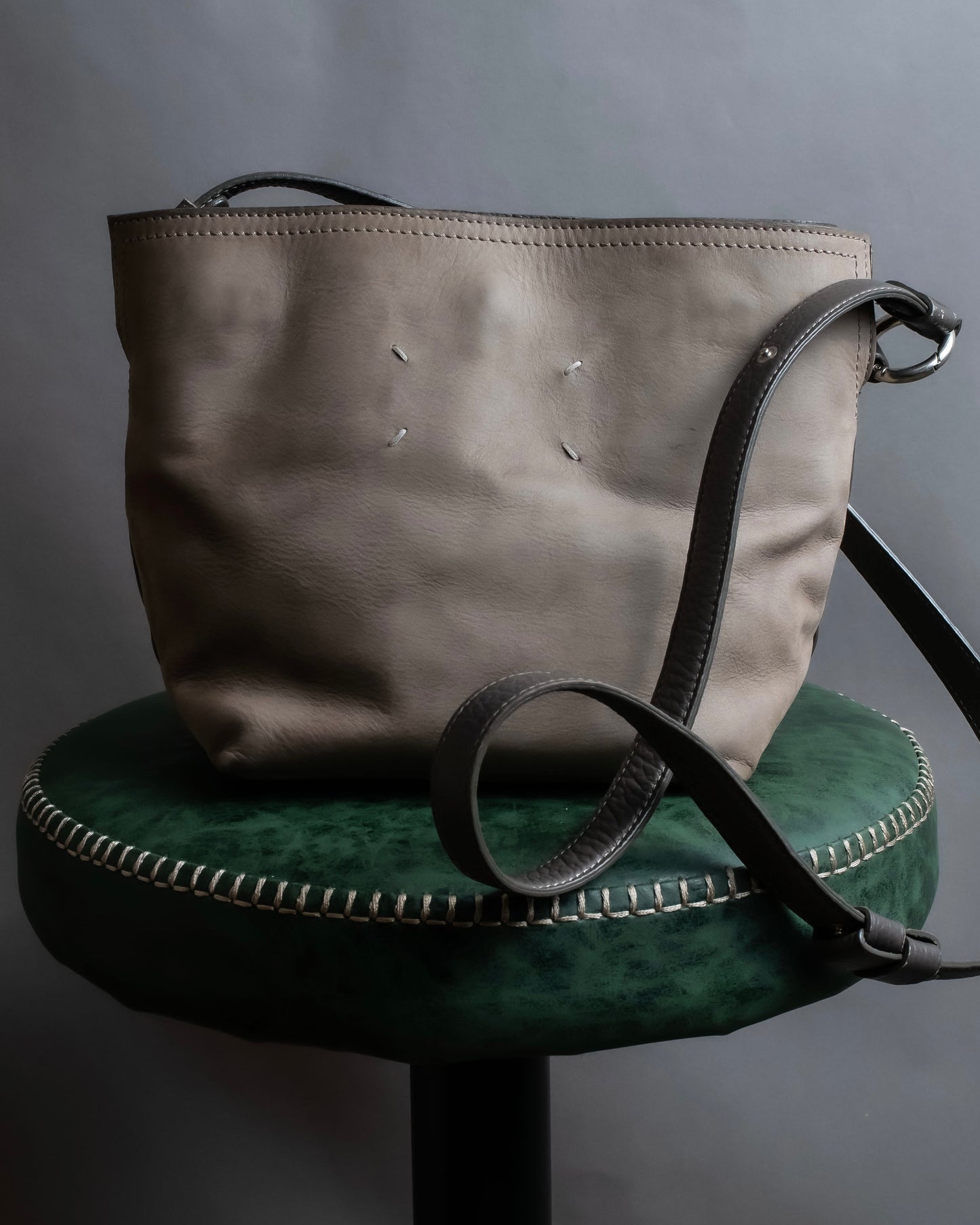 "MAISON MARGIELA" Horizontal design calf leather shoulder bag