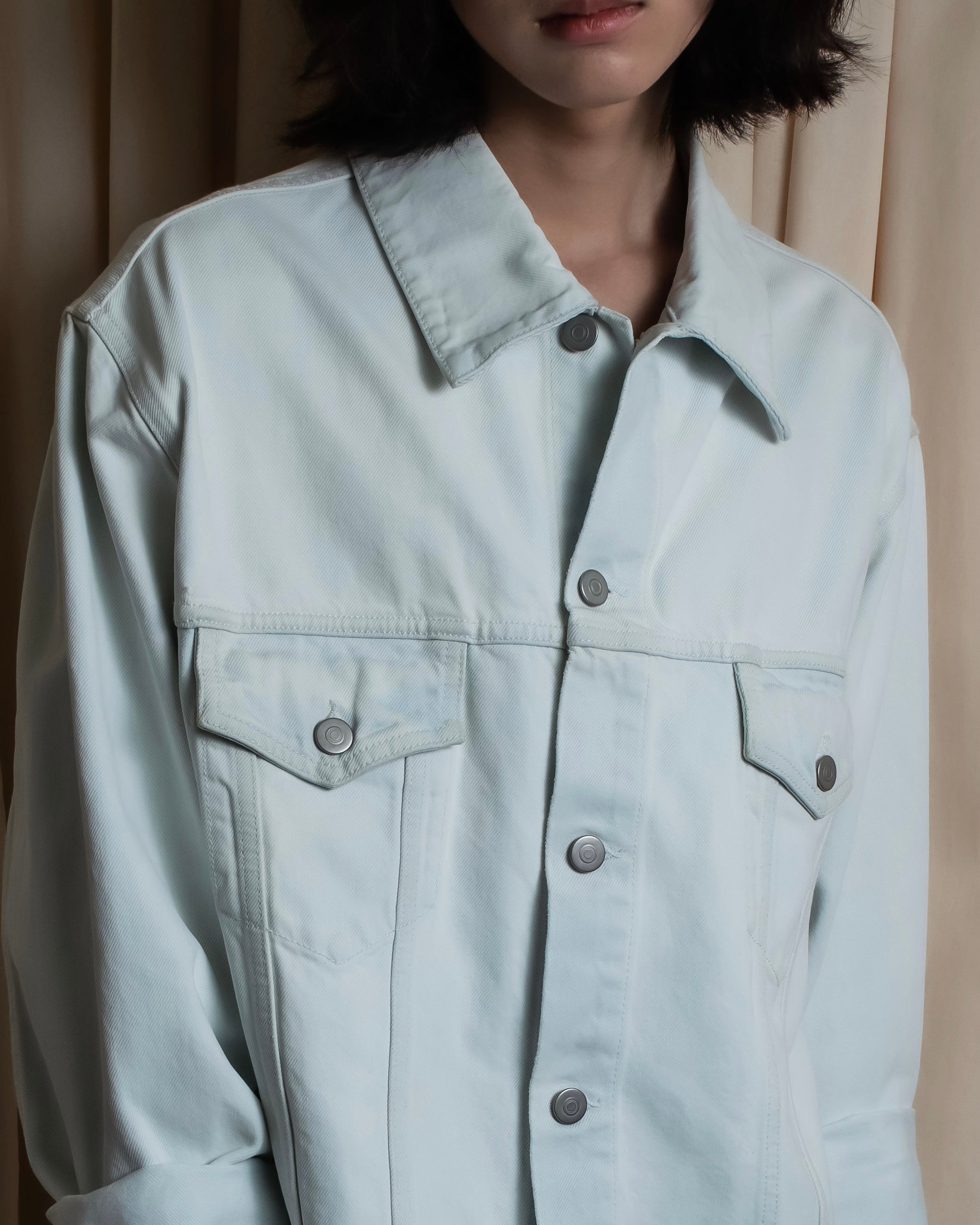 "MAISON MARGIELA" 20SS Washed pale blue denim jacket