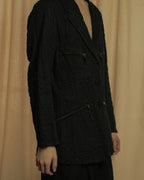 "ISSEY MIYAKE" 98SS Cotton shrunken tailored jacket