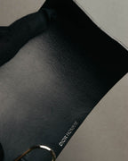 "DIOR HOMME" 00's-10's Black leather wrist cuff