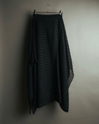 -SPECIAL- “Christian Dior“ 00’s-10’s Sheer ribbed asymmetric long skirt