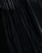 "PRADA" Gathered ribbon design puff sleeve dress