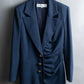 "Christian Dior" Asymmetrical gathered design tailored jacket