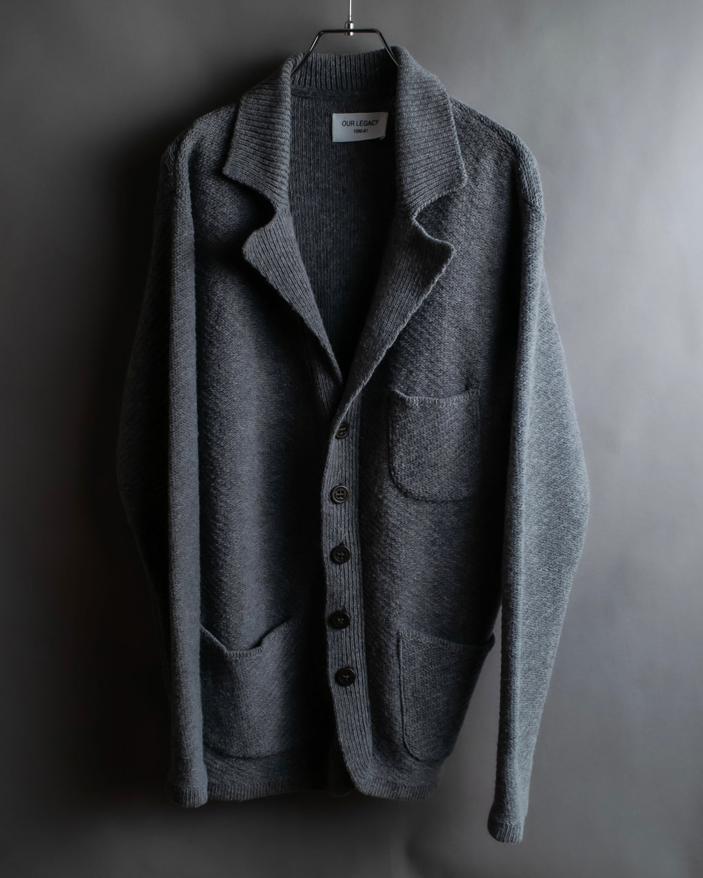 "OUR LEGACY" Patch pocket design lambswool knit jacket
