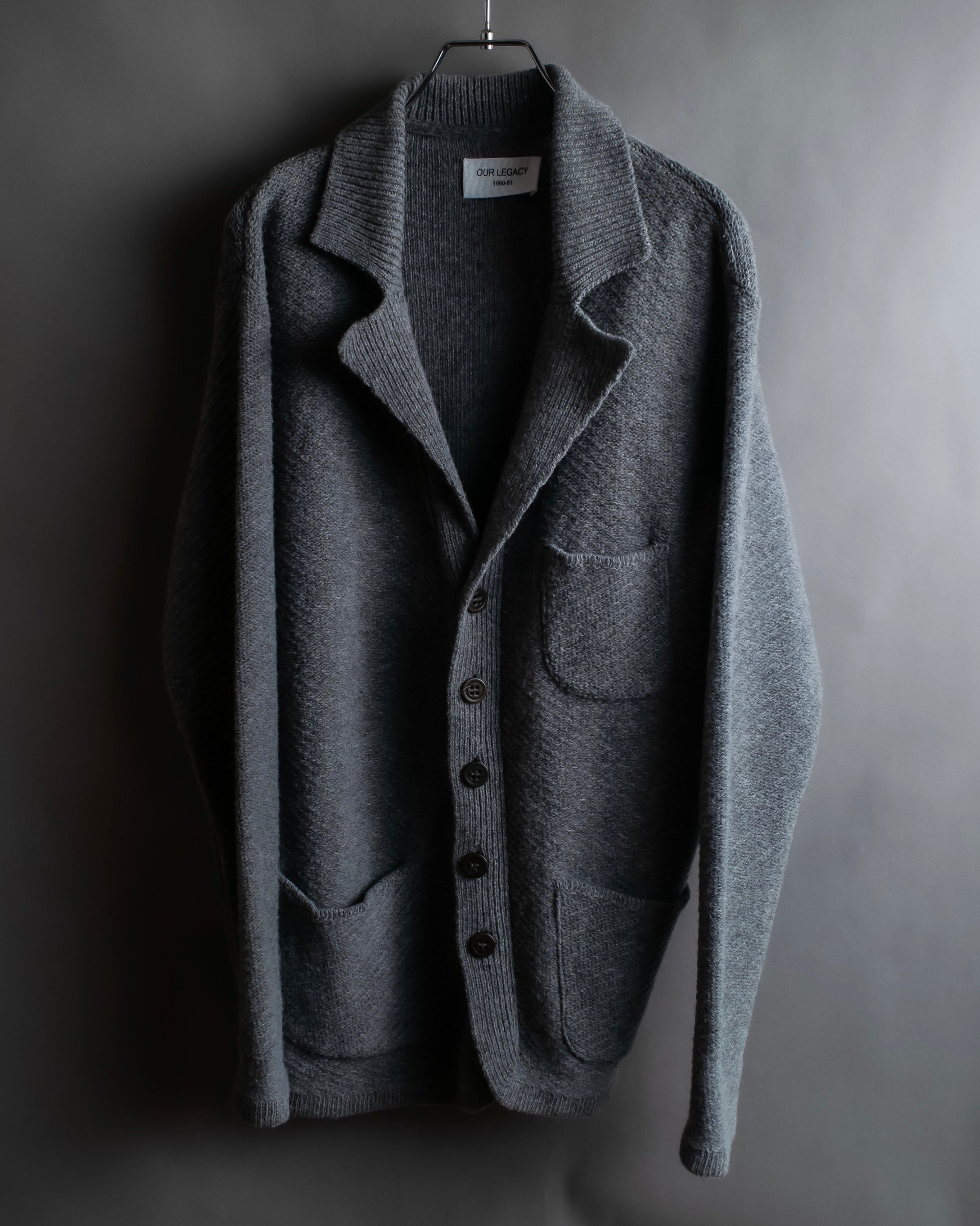 "OUR LEGACY" Patch pocket design lambswool knit jacket