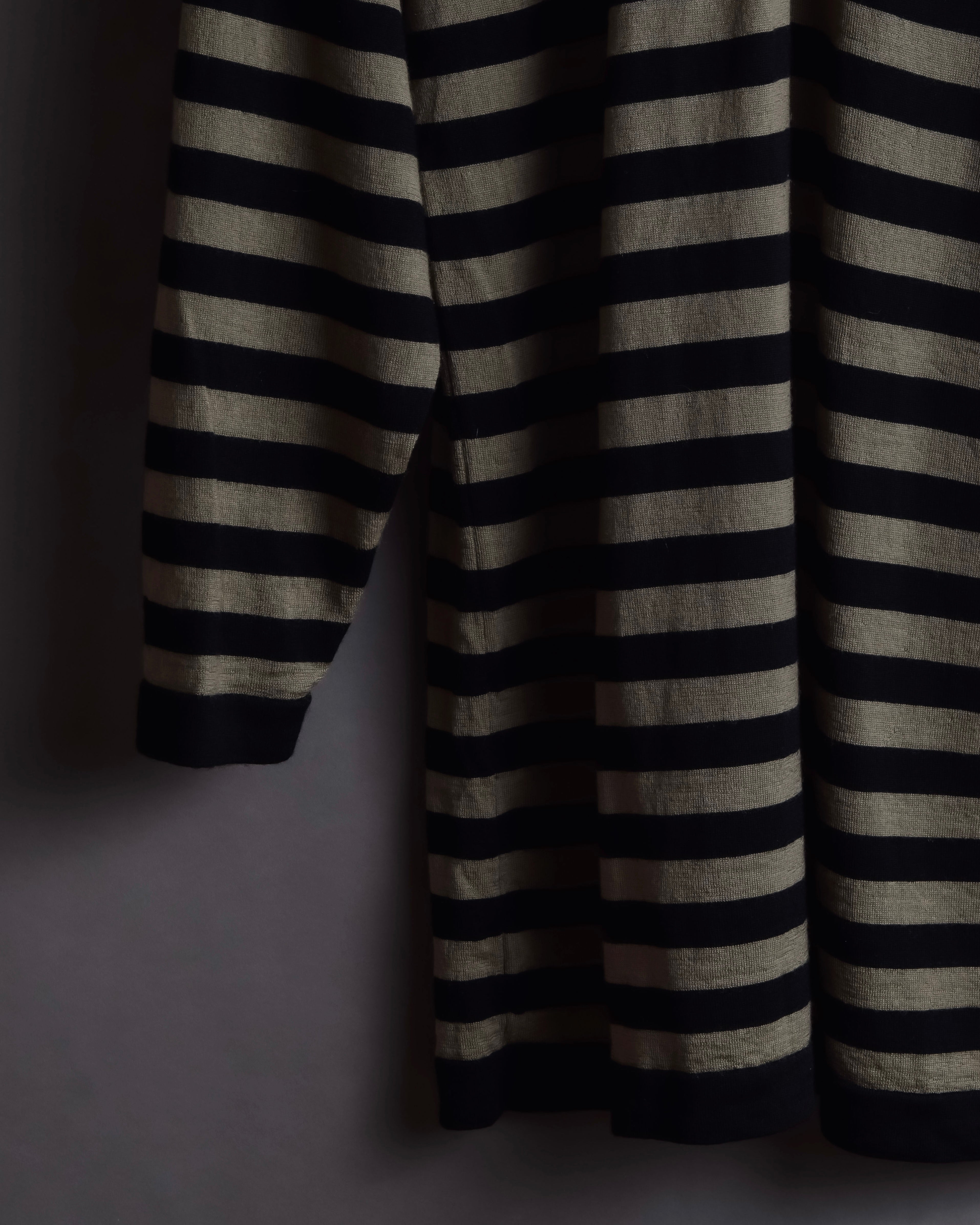 "GIANFRANCO FERRE" Striped contrast collar knit polo