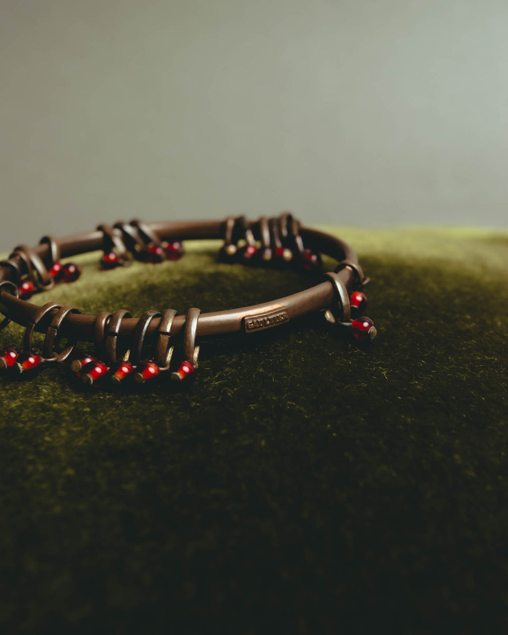 "Jean Paul Gaultier" 90's-00's Sculptural red bead bangle