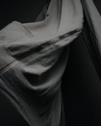 “HERMES” 2000’s Lambskin trimmed high gauge wool cardigan