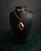 –SPECIAL– “Yves Saint Laurent”
80’s-90’s Sculptural red stone statement necklace
